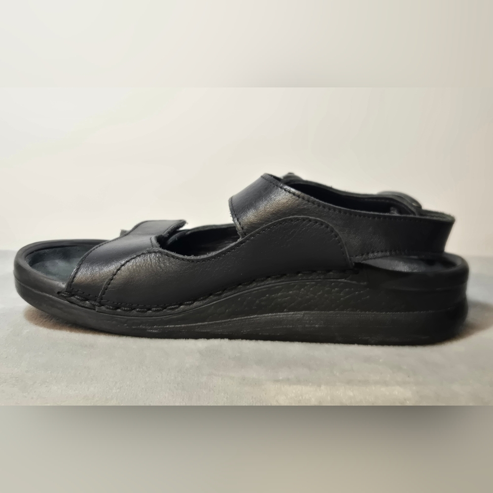 Tatami By Birkenstock Women's Size L 8 Black Leather Sandals Straps Buckles